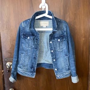 Pilcro and the Letterpress Cropped Denim Jacket